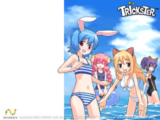 Anime girls ocean beach bikini - the ocean free wallpaper