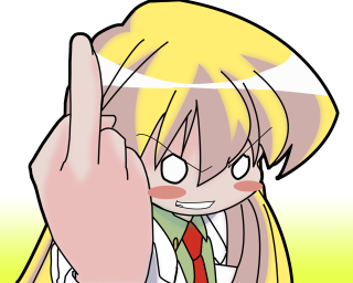 Cartoon girl hologram blonde tie - a tie free wallpaper