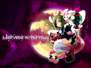 Anime gothic moonlight fireflies greenhair - a couple of anime characters free wallpaper