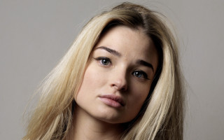 Woman blonde hair white shirt 2 - long blonde hair free wallpaper