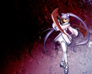 Anime girl sword hat purple - a sword and a hat free wallpaper