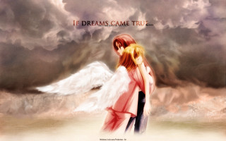 Angelic couple beach wings dreamy - wing free wallpaper for desktop
