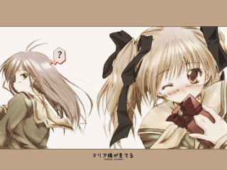 Anime girls long hair bow 2 - long hair and a bow tie free wallpaper