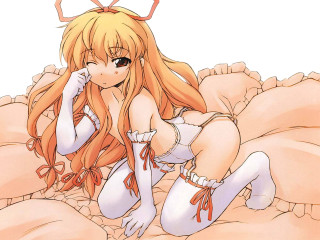 Woman white dress bed crown - a crown free wallpaper