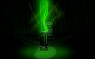 Green monster energy drink glass - a green glow free wallpaper