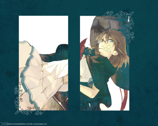 Anime couple hugging knife alice - vanita free wallpaper