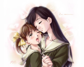 Woman child neo romantic manga - a child free wallpaper for desktop