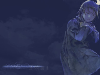 Moonlit gothic figure blue matte - the dark free wallpaper for desktop