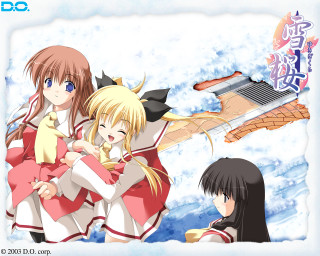 Anime girls snow building up 2 - the snow free wallpaper