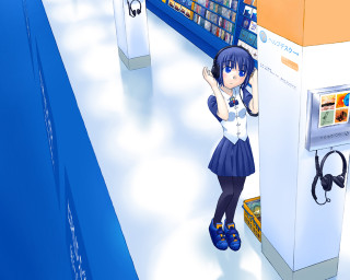 Ayako rokkaku girl vendingphone bluehair - the phone free wallpaper