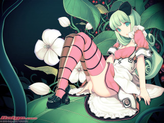 Woman pinkdress leaf flowers clock - clock free wallpaper for desktop