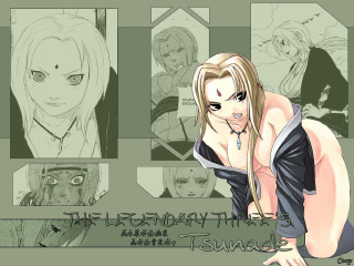Blonde woman anime tsunade manga - a black top free wallpaper