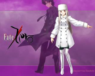 Anime couple purple background saber - ufotable free wallpaper