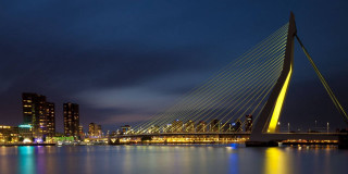 Bridge water city night lights - rembrandt free wallpaper