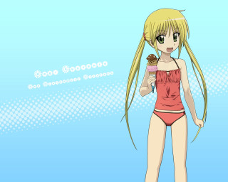 Cartoon girl bathing suit cupcake - suit holding free wallpaper