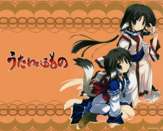 Anime characters longhair tails sword - a long tail free wallpaper