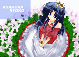 Woman crown sword flower field - a crown free wallpaper