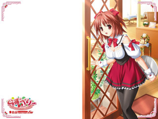 Girl red dress door kyoto - a door free wallpaper