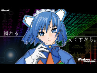 Anime bluehair catears smile bowtie - purism free wallpaper for desktop