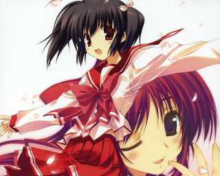 Anime girls red dress bow - red dress free wallpaper