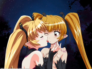 Anime girls kissing night sky - the dark night sky free wallpaper
