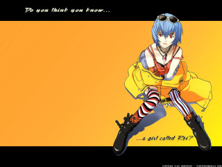 Bluehair yellowdress girl striped leggings - a yellow dress free wallpaper for desktop