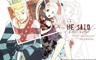 Anime couple white background red - frame free wallpaper