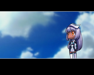 Cartoon girl sailor outfit cloudy - a cloudy sky free wallpaper for desktop