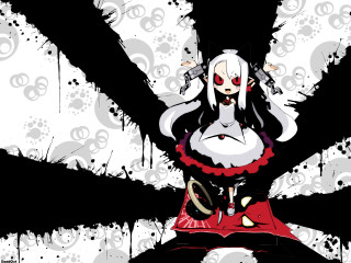 White hair red dress yandere - gapmoe yandere grimdark free wallpaper for desktop