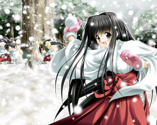 Dancing woman snow christmas miko - other person free wallpaper for desktop