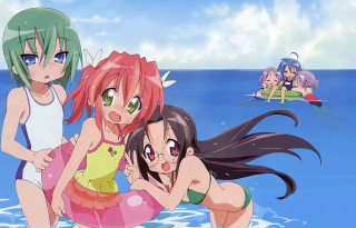 Three girls water boat background - three girl free wallpaper for desktop