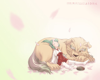 Cartoon girl fox eared hakama - the ground next free wallpaper for desktop