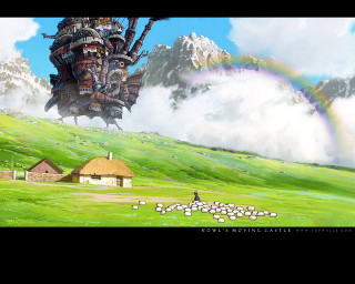 Skyhouse rainbow sheep fantasy matte - cushart krenz free wallpaper