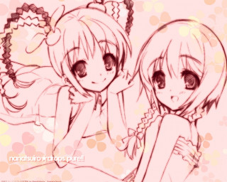 Anime girls long hair pink 5 - circle free wallpaper for desktop