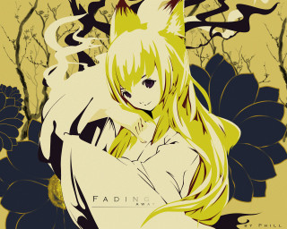 Anime girl blonde cat ears 7 - cheng shifa free wallpaper
