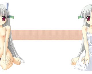 Woman long hair albino smile - symetrical free wallpaper