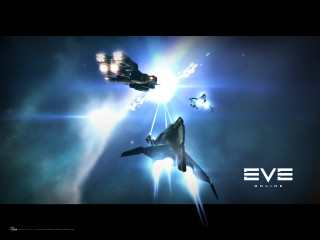 Fighter jet in flight blue - eve ryder free wallpaper
