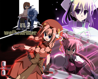 Anime group purple background alice - a group of anime characters free wallpaper