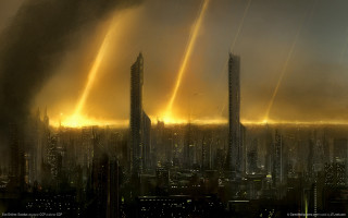 City tall buildings smoke stacks - christopher moeller free wallpaper