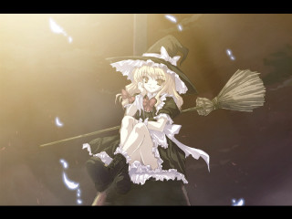 Witch broom portrait aliceprin blonde - official art free wallpaper for desktop