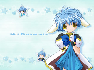 Anime bluehair bluedress starbackground animals - a white star free wallpaper