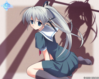 Long haired girl silhouette blush - her leg free wallpaper