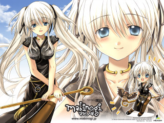 White haired anime girls swords - a couple of anime girls free wallpaper