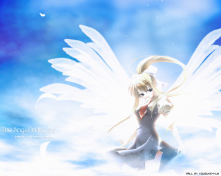 Angel wings girl cloud blue - angel free wallpaper