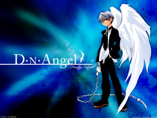 Angelic man black suit wings - the back of the image free wallpaper