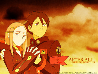 Anime couple cloudy sky dusk - were free wallpaper