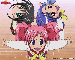 Anime girls outstretched arms tiled - their arm free wallpaper