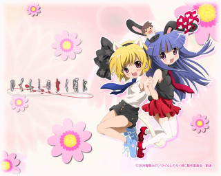 Anime girls hug flower butterflies - flower and butterflies free wallpaper