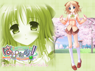 Green hair girl spring portrait - a picture of a girl free wallpaper