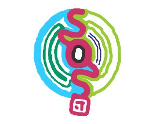 Colorful abstract circle lettero spirals - an abstract drawing free wallpaper